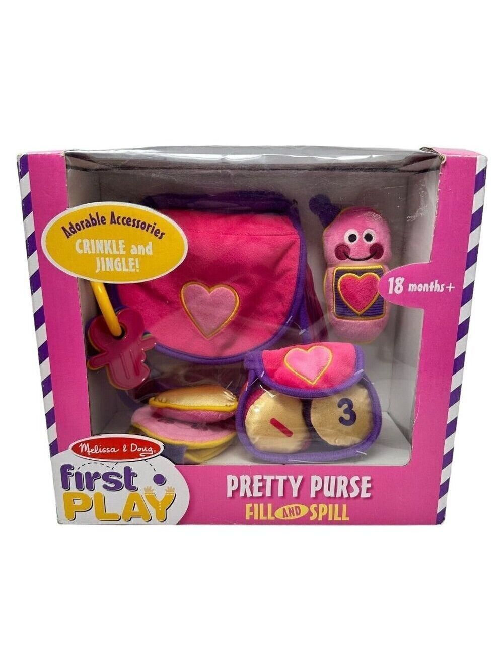 Melissa & Doug Pretty Purse Fill and Spill Soft Play Set Toddler Toy Gift Pink